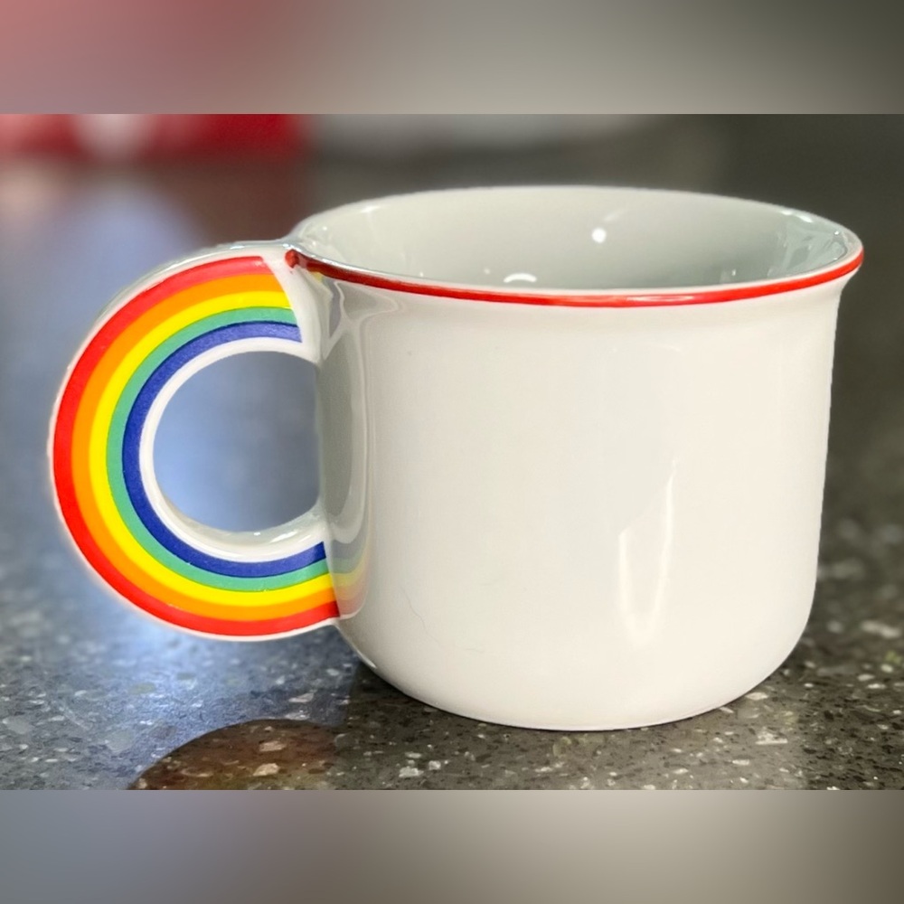VINTAGE Vandor 1978 Original Rainbow Handle Ceramic Mug Collectible Coffee Tea - Picture 4 of 10